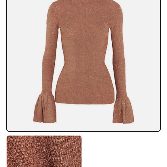 Carven Metallic Knit Turtleneck Sweater (Medium) - Picture 3 of 6